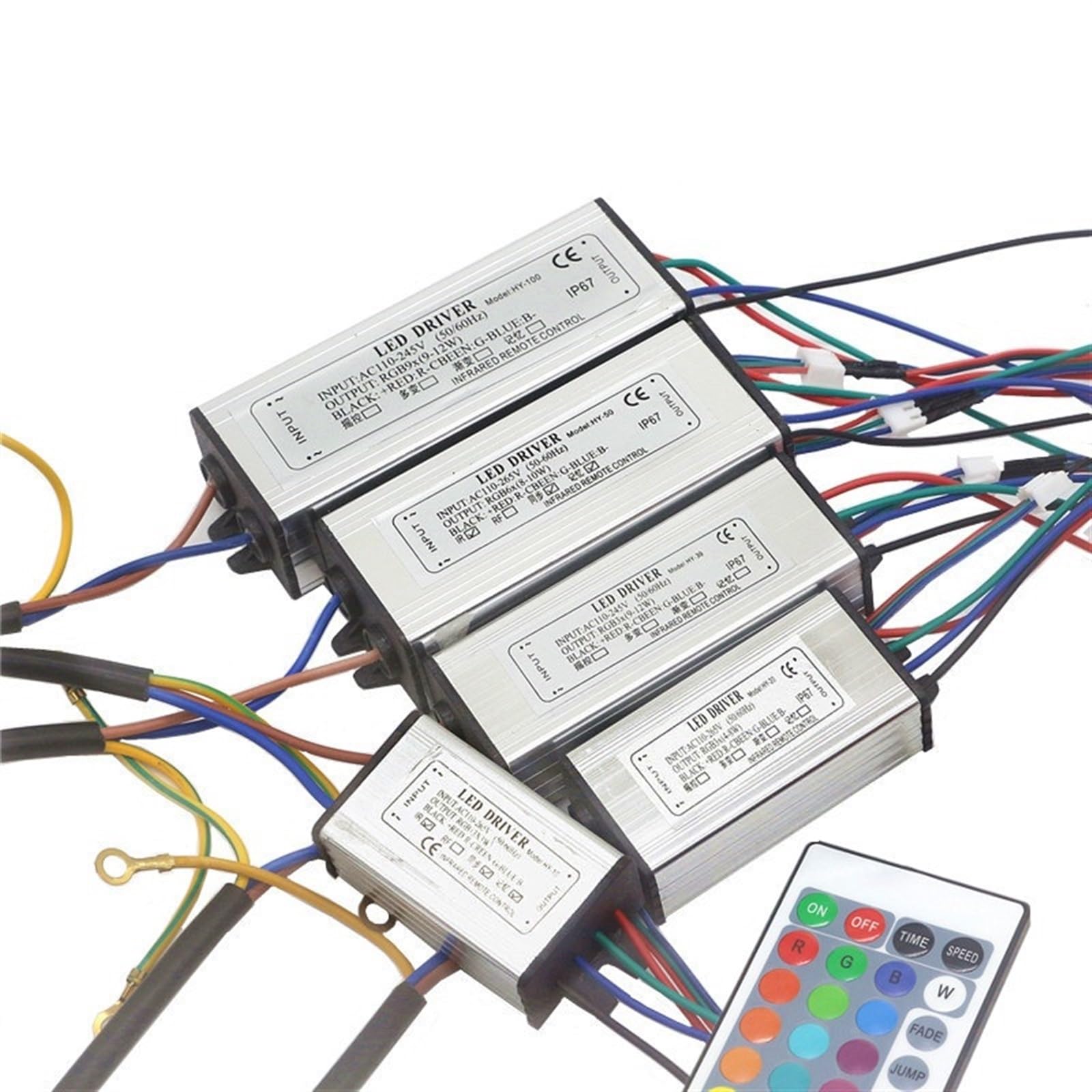 Sterownik LED 10W 20W 30W 50W 100W Biały/Ciepły Biały/Ciepły Biały/RGB Chip Zasilanie Reflektor Koraliki Oświetlenie Oświetlenie Wodoodporny Adapter (Tylko Sterownik RGB, 10W)