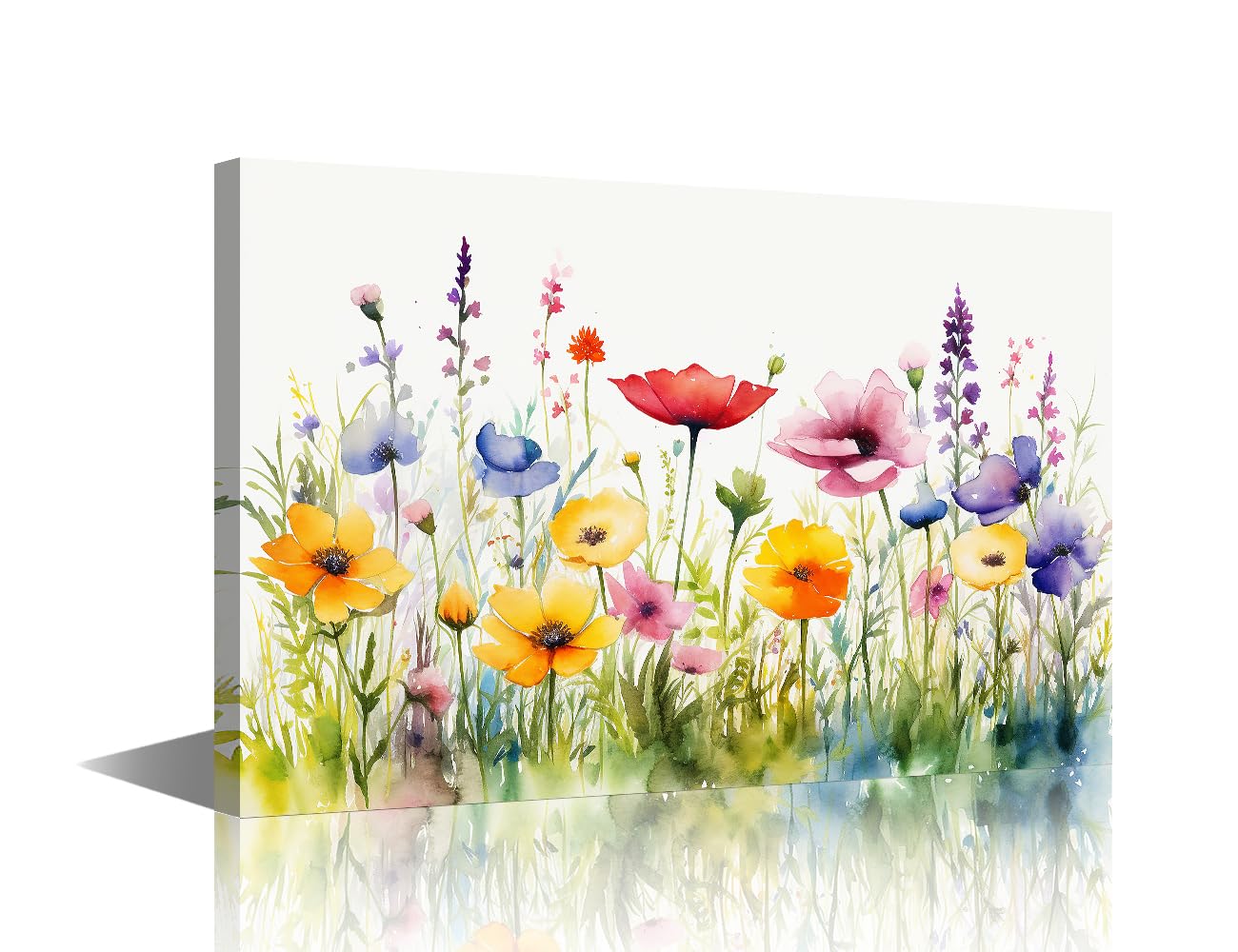 TISHIRON Canvas Wall Art for Living Room Flowers Modern Home Decor Floral HD Printed Posters Artwork for Bedroom Office Blossom Wall Art Painting Abstract Pictures Ready to Hang