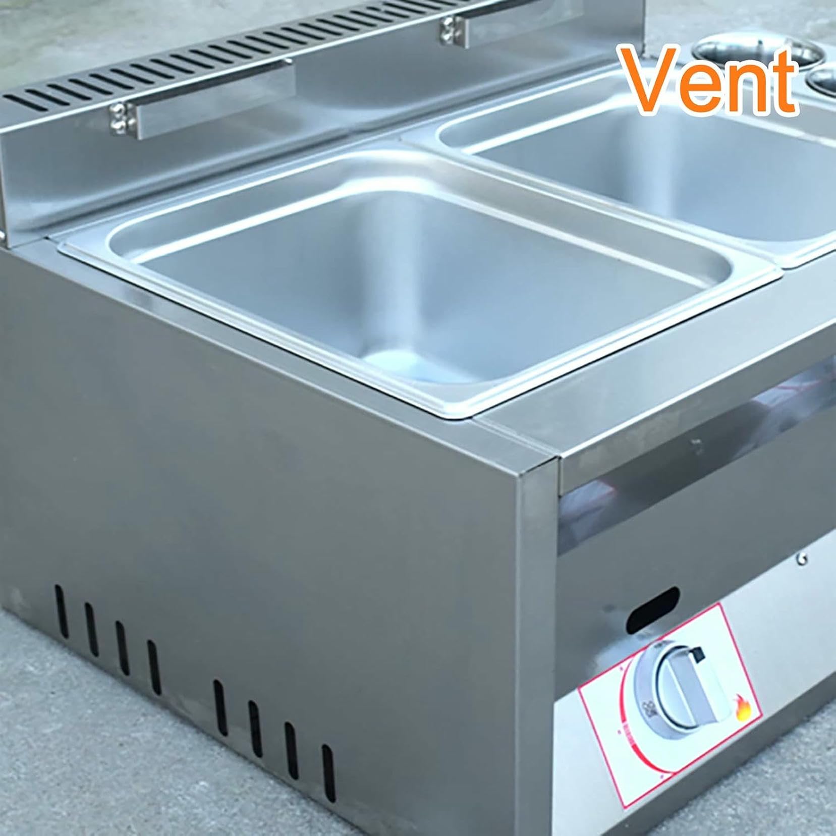 Freidora de Gas Comercial, ollas Oden de Nueve Rejillas, Cocina de Exterior de Acero Inoxidable con Caja de Especias, freidora de Pollo para Papas Fritas, Restaurante, Cocina caser~/