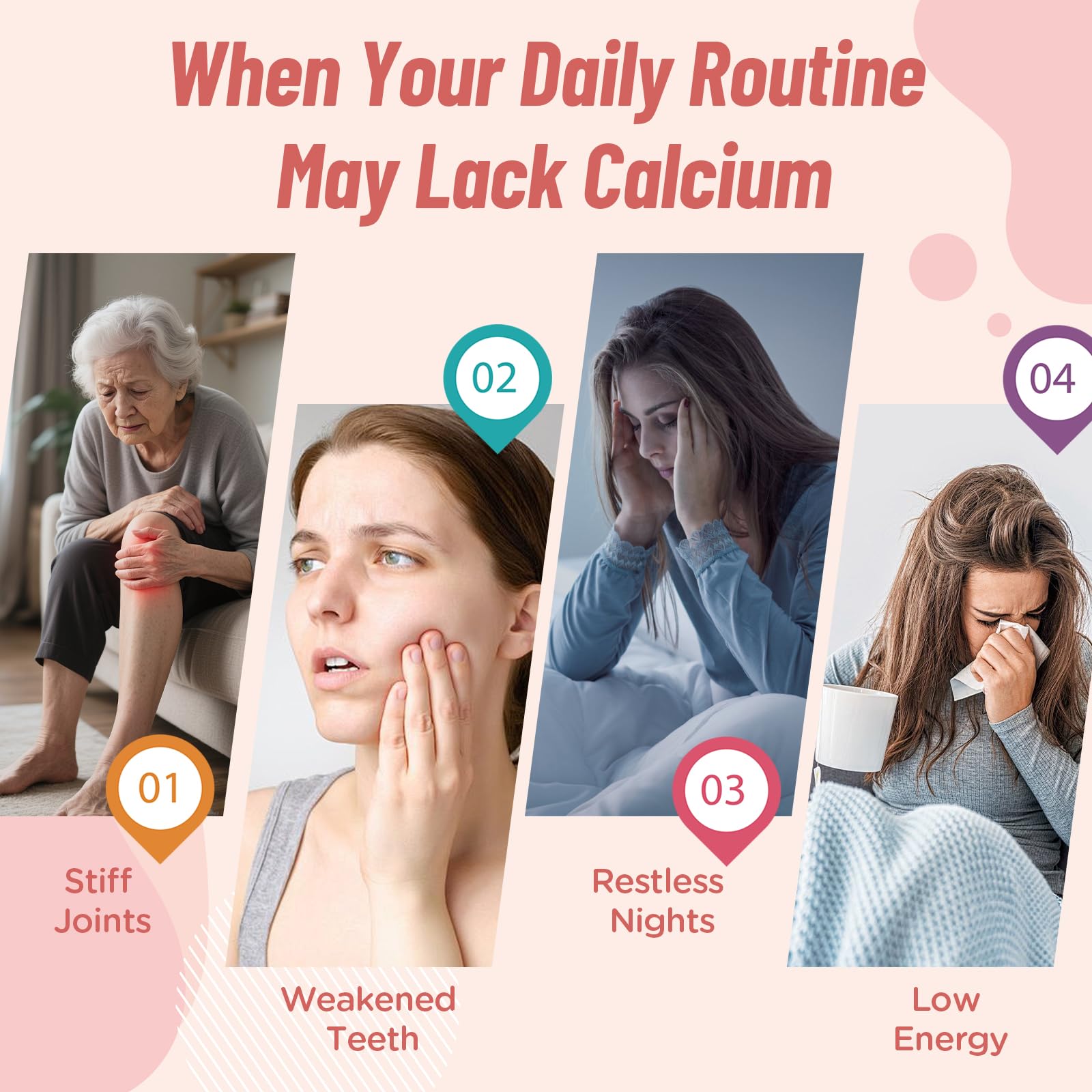 Calcium Gummies for Women with Vitamin D3, K2, Magnesium, Zinc – 180 Count — Amazon image 4