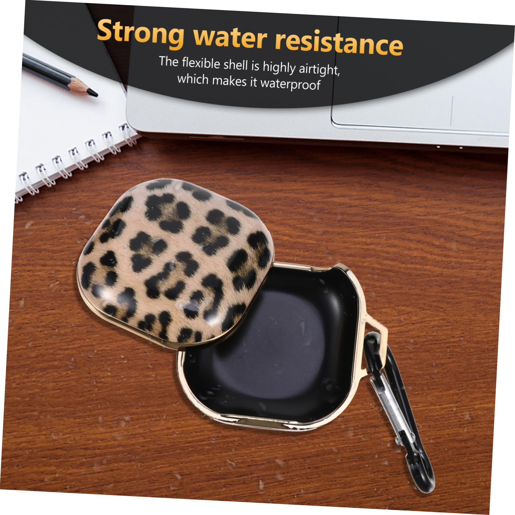 DOITOOL Estuche Portátil Ligero para Auriculares con Estampado De Leopardo De 2 Piezas para Transmisión En
