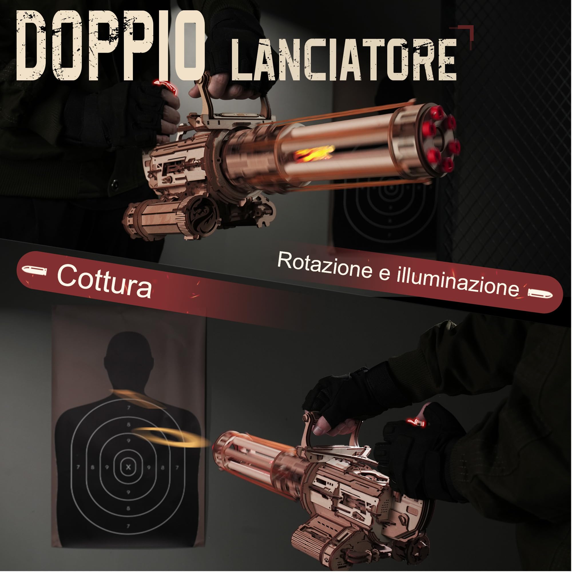 ROKR Puzzle 3D in Legno Kit di Modellismo per Adulti Idea Regalo per Uomini Macchina a Barile Rotante (LQA01)