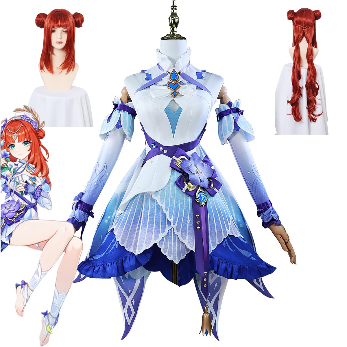 Amazon.co.jp: 原神 ニィロウ コスプレ衣装 東風はこぶ花の吐息 新しい