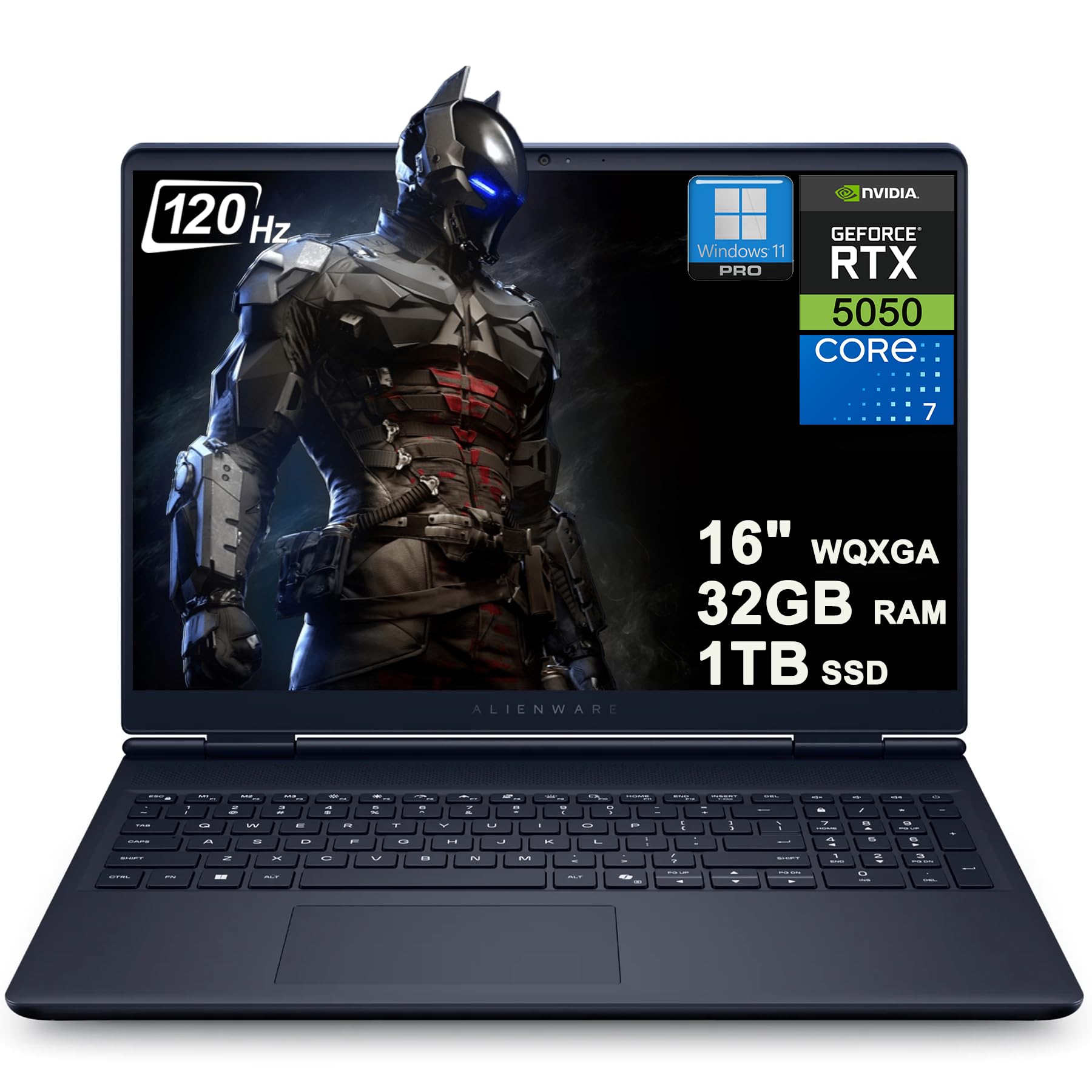 Dell Alienware 16 Aurora Gaming AI Laptop 16" WQXGA 120Hz (100% sRGB) Intel 10-core Core 7 240H (>Ultra 7 165H) 32GB RAM 1TB SSD GeForce RTX 5050 DLSS4 (Up to 421 AI Tops) Win11Pro