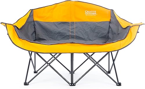 Miniatura 3 de Creative Outdoor Distributor Silla de campamento de lujo, marco de acero y telas de poliéster, plegable compacta, bolsa de almacenamiento incluida