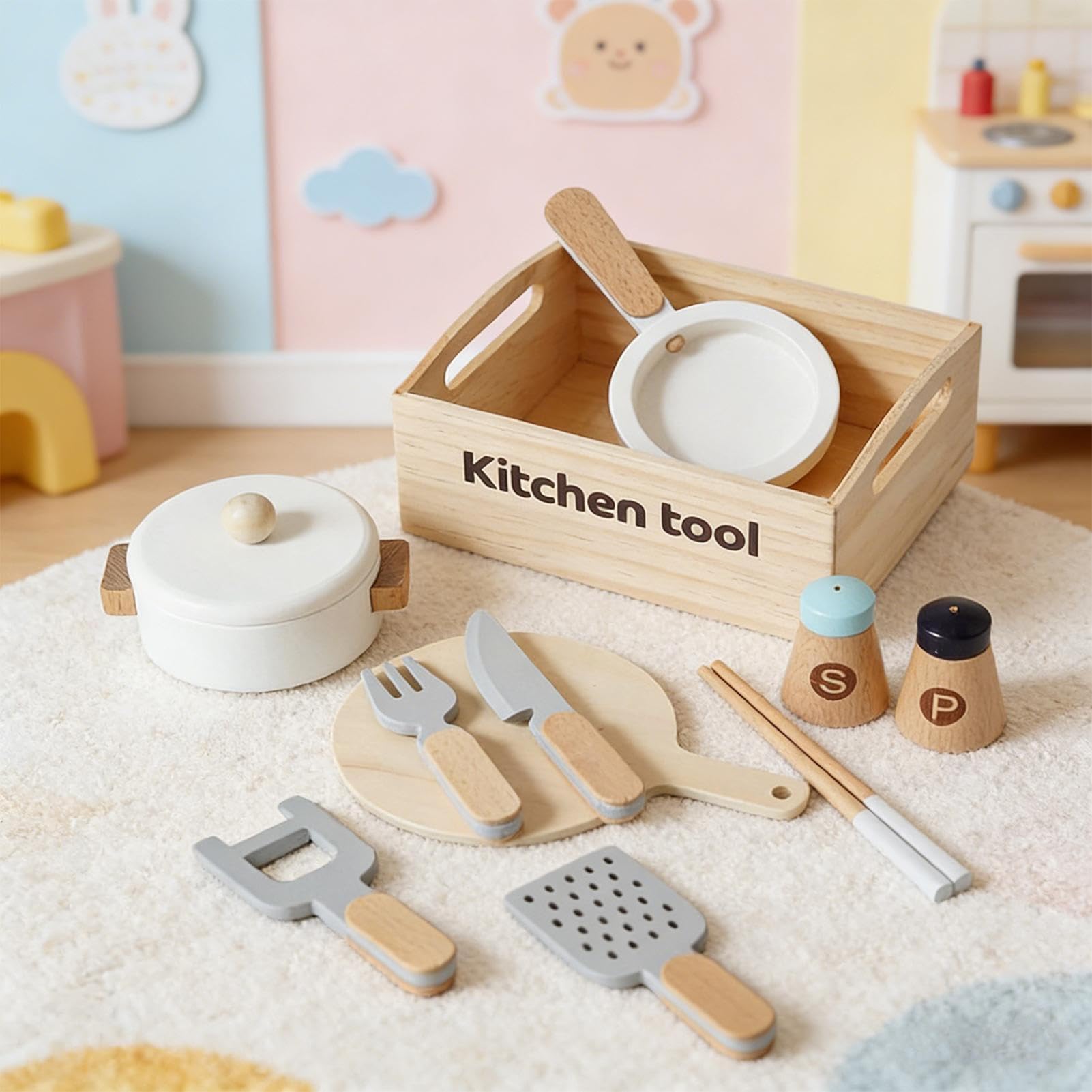 Giocattoli da cucina per bambini 10 pezzi realistici e sicuri gioco fai da