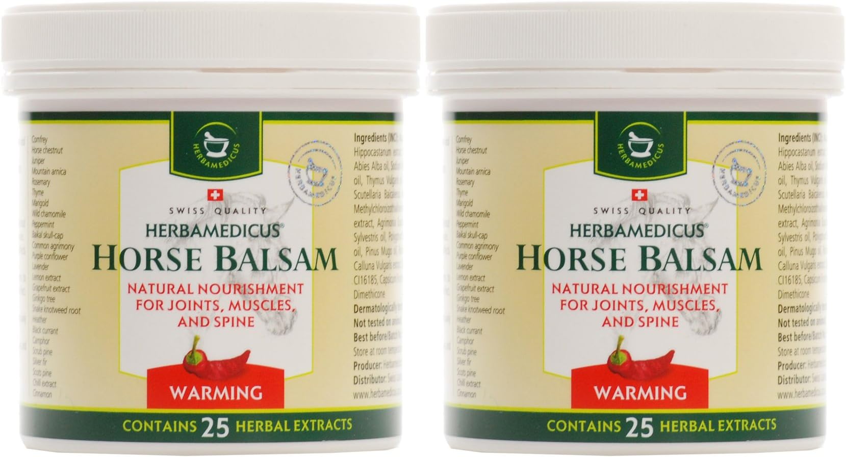 (2 Pack) - Herbamedicus - Horse Balsam Warming | 250ml | 2 Pack Bundle