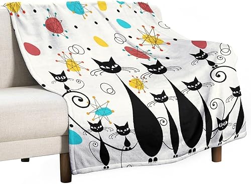 Miniatura 74 de Manta de tiro floral retro de los años 70, estilo bohemio, ondulado, geométrico, hippie, lindas flores, amarillo y naranja, manta con estampado