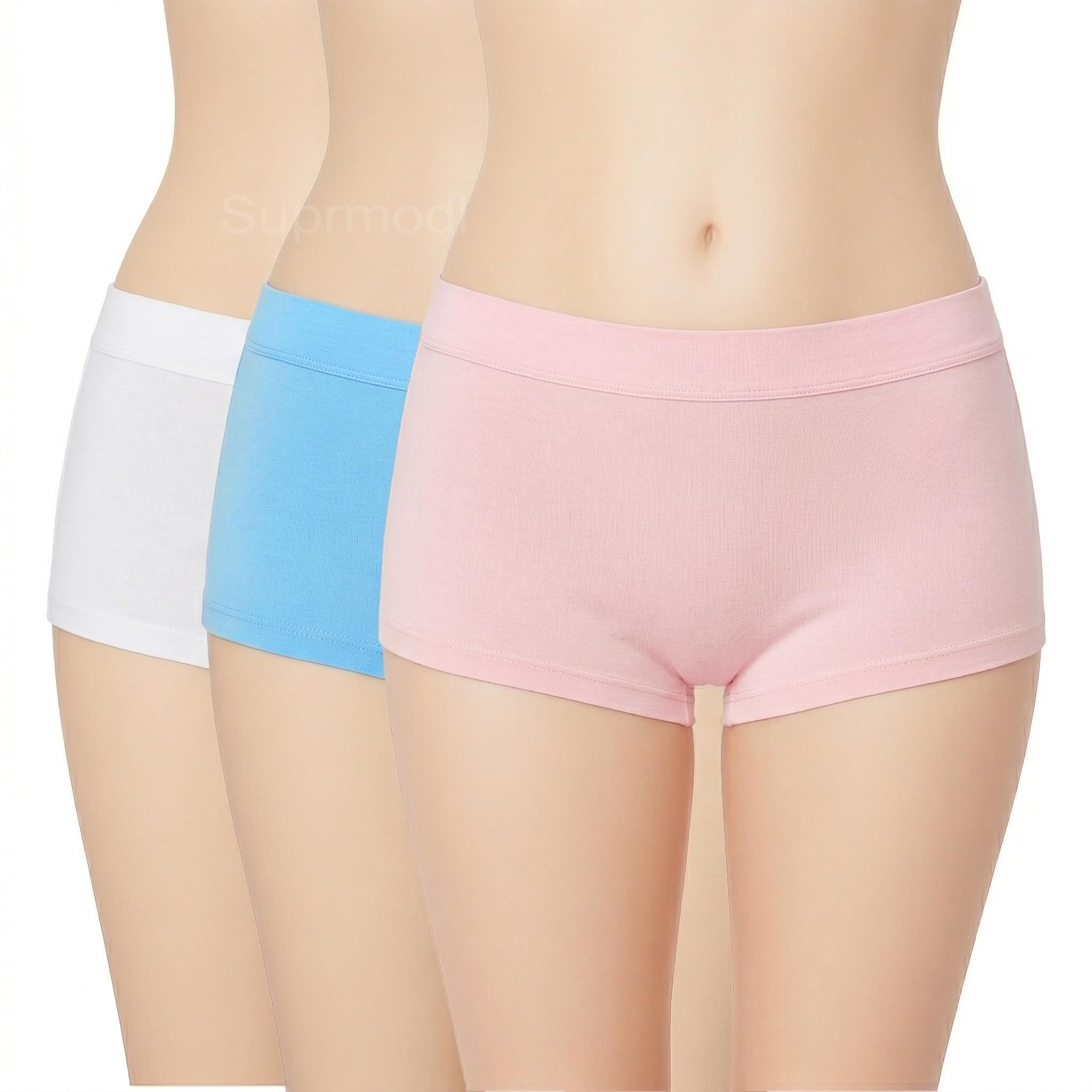 Cotton Boyshort Panties for Women | High Waist Full Coverage Innerwear | Ultra Soft Stretchable & Sweat Absorbent | No Dig Waistband | Combo Pack-image-11