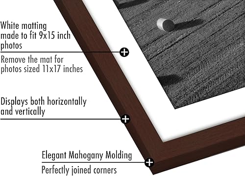 Vista 597 de Americanflat Portarretratos de 5 x 6 pulgadas con plexiglás pulido, juego de 5 portarretratos de 2 x 3 pulgadas con paspartú o para fotos de 5 x 6