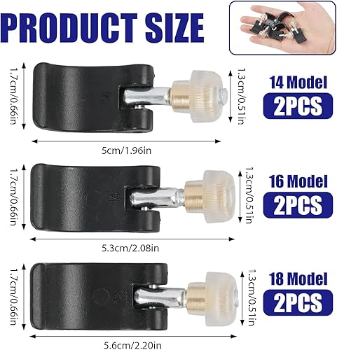 Miniatura 2 de 6 clips de repuesto de bloqueo de bastón de senderismo, abrazaderas de giro rápido para bastones de senderismo, clip de poste de trekking con