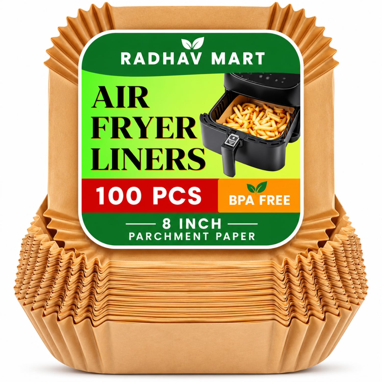 Silicone Air Fryer Liners - Reusable & Nonstick -9