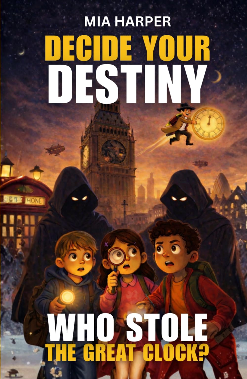 Decide Your Destiny. Who Stole the Great Clock?: A Mystery-Filled Book with Multiple Endings for Curious Young Readers