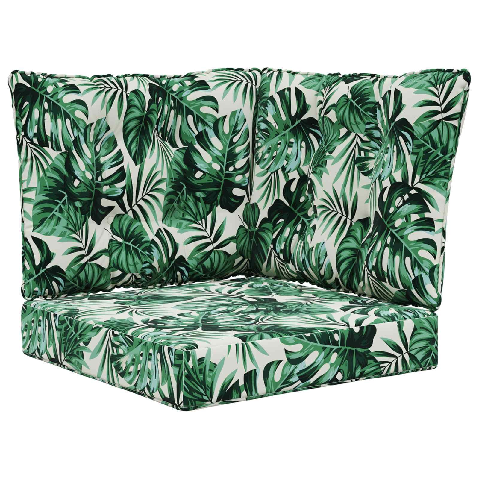 Coussin de canapé d'extérieur lot de 3 en polyester lavable pour jardin et terrasse
