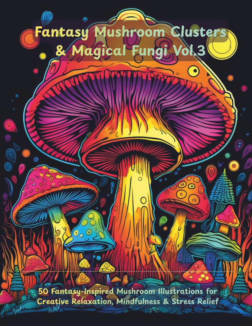 Fantasy Mushroom Coloring Book Vol.3: Magical Fungi, Enchanted Mushroom Clusters & Intricate Adult Coloring Pages: 50 Fantasy-Inspired Mushroom ... Relaxation, Mindfulness & Stress Relief