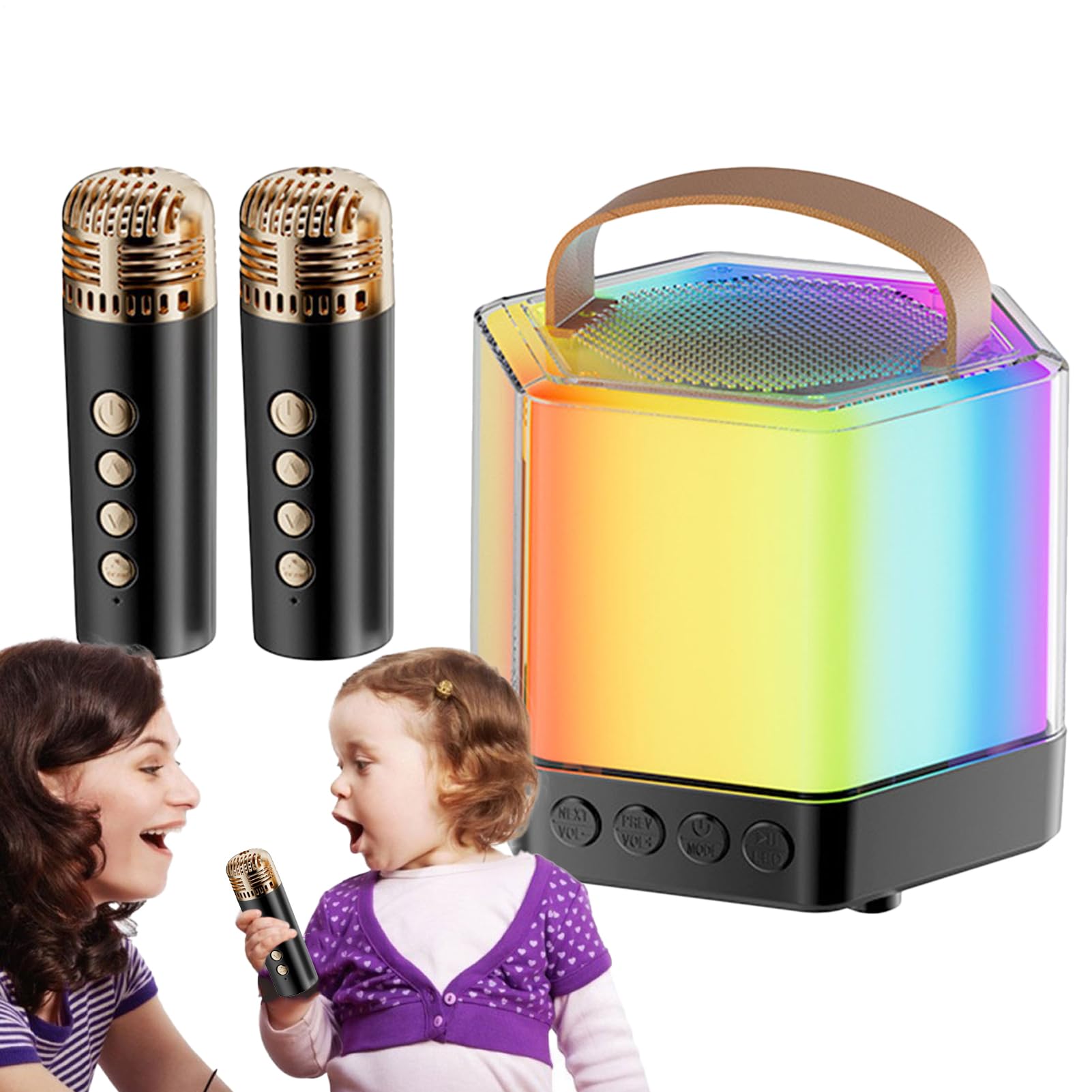 Bezprzewodowa maszyna do karaoke – zestaw mikrofonów i głośników
