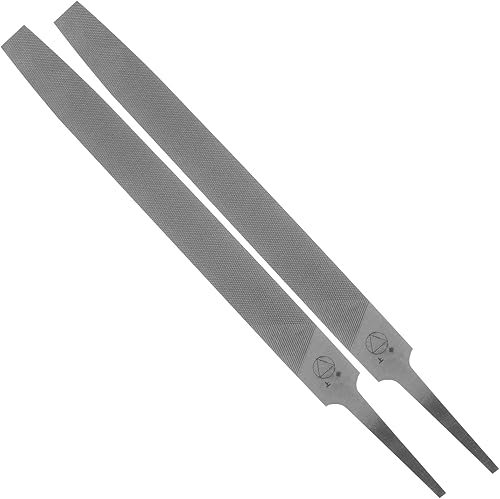 Angoily 2 limas de hacha de corte rectangular de 8 pulgadas, limas de hacha de corte suave, limas de corte liso de acero cardado para afilar bordes