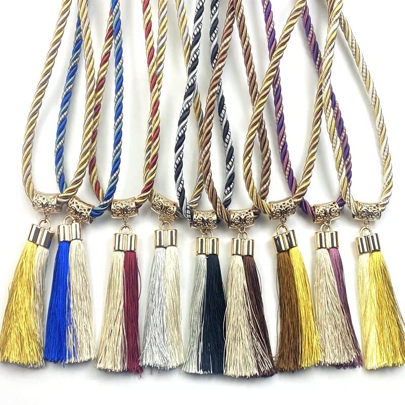 Fermatende Per Tende Corda 2 pezzi fatti a mano con nappe