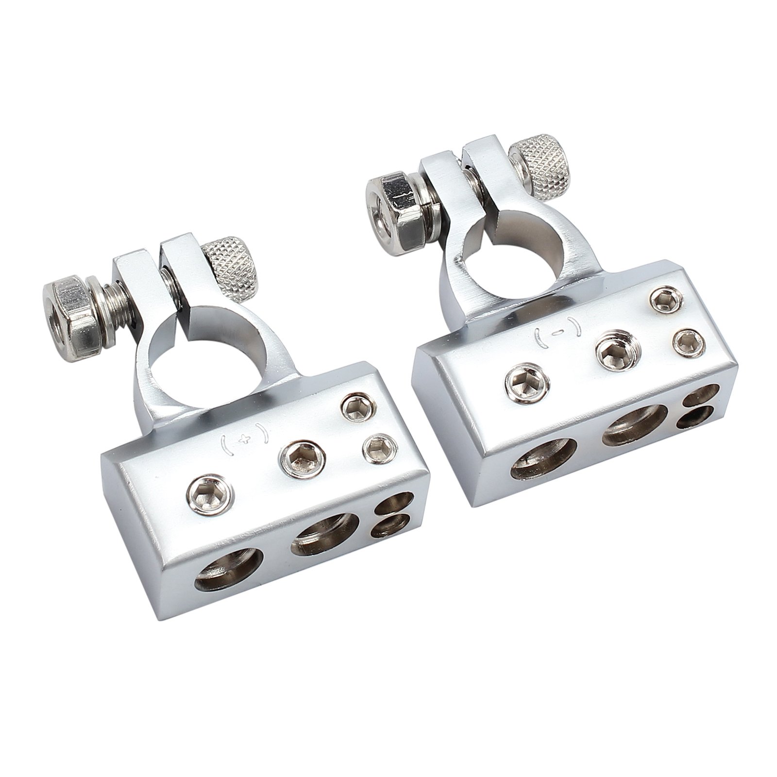 eSynic 2PCs Waterproof Car Battery Terminals 4/8 Gauge AWG HeavyDuty