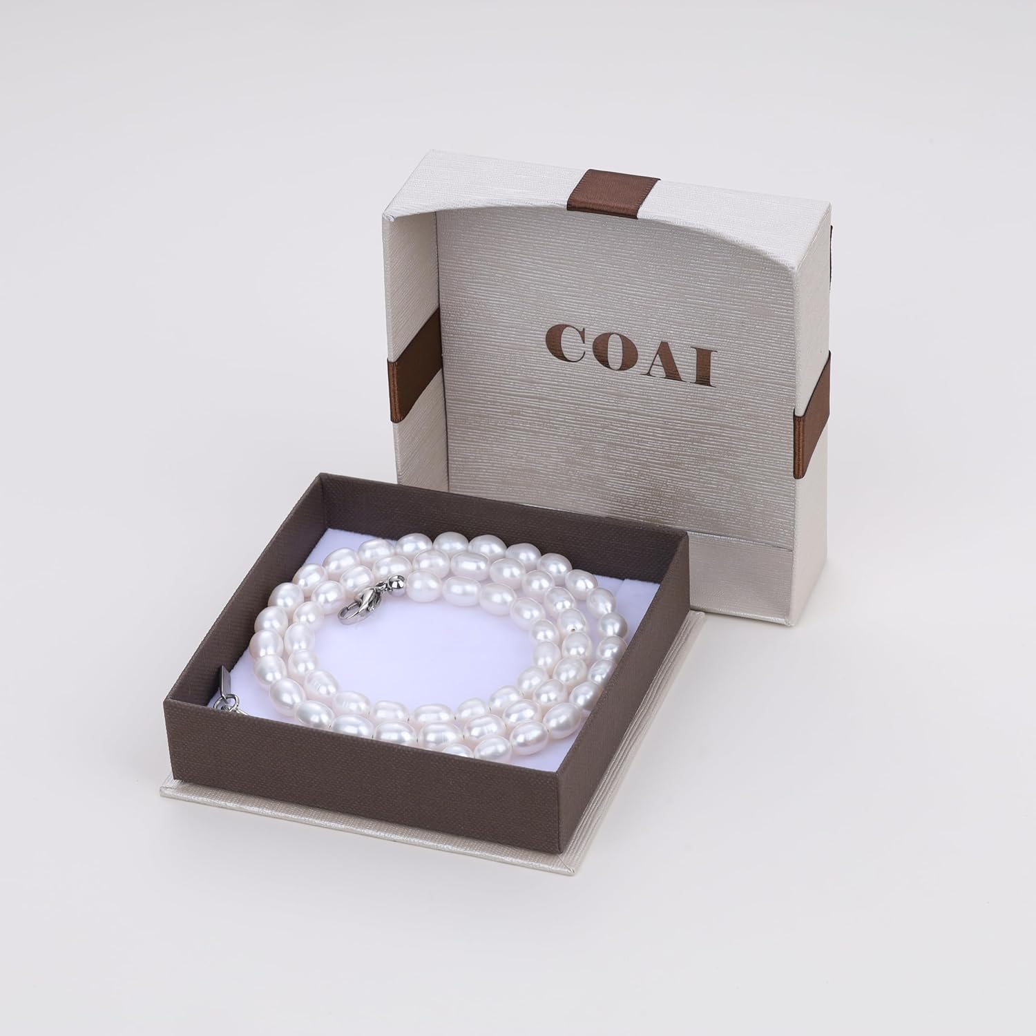 COAI Women's Pearl Necklace Pearl Strand Necklace for Women Men - Image 7