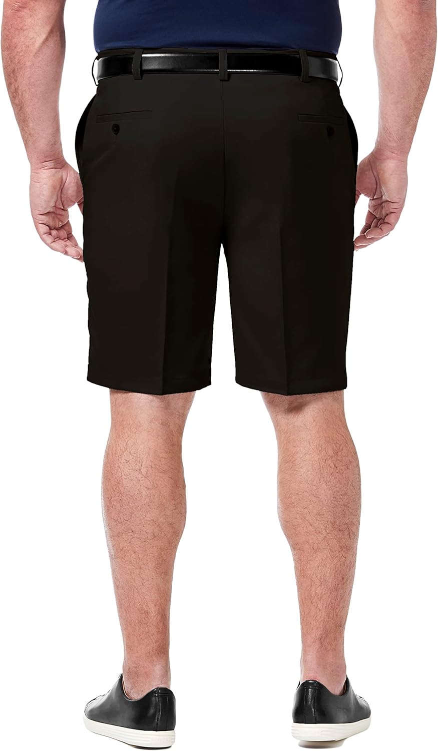 Haggar Mens Cool 18 Pro Straight Fit Flat Front 4-Way Stretch Expandable Waist Short - Big & Tall Sizes - Image 2