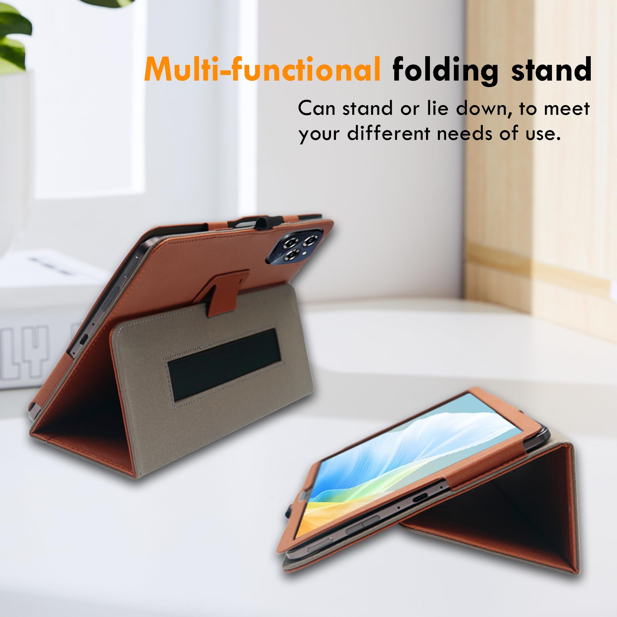 Portafoglio + custodia protettiva per Oppo Find X8 Pro copertina marrone