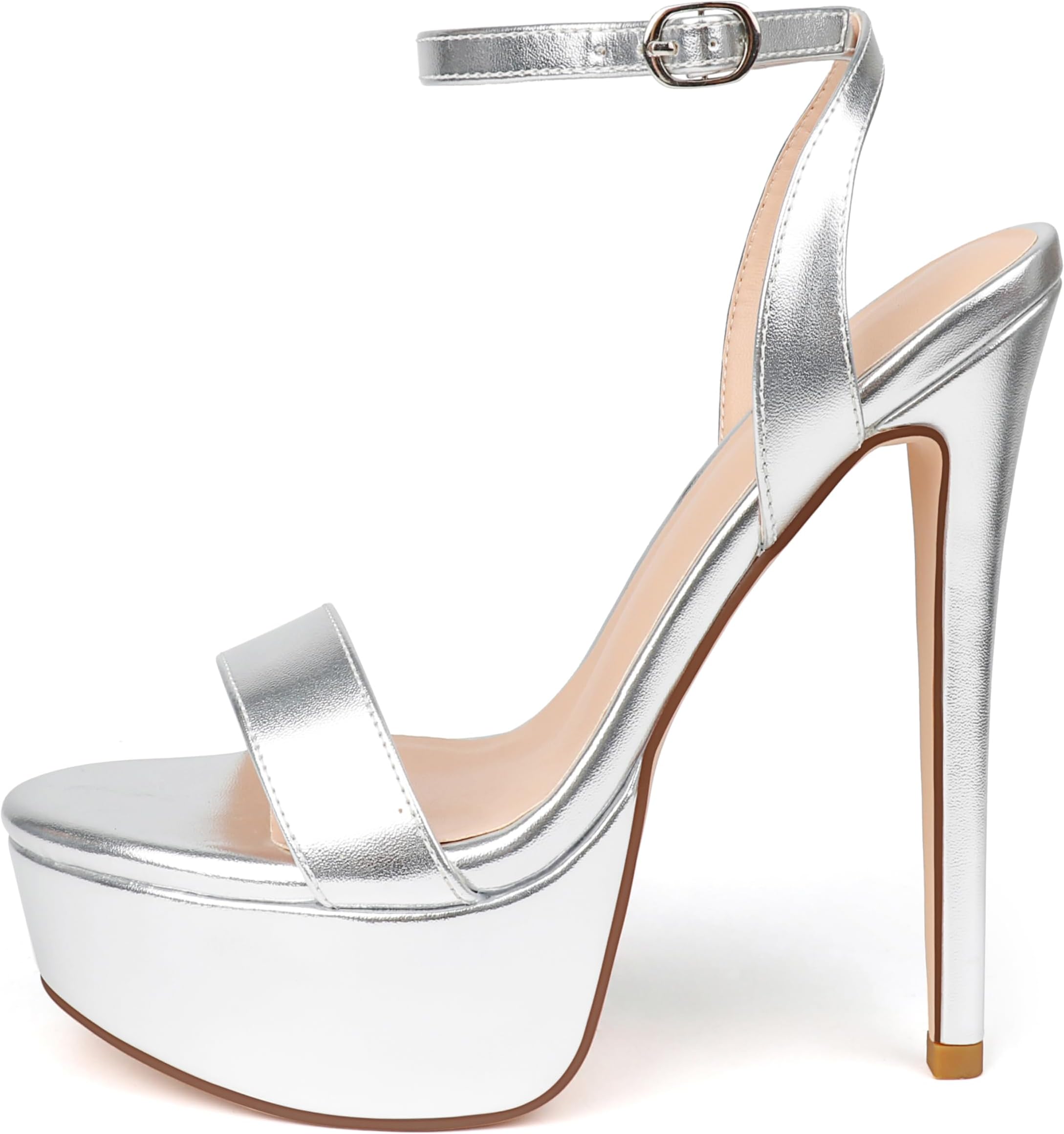 - Women's Platform Heels Sky High Heel Sandals Party Bridal Evening Shoes