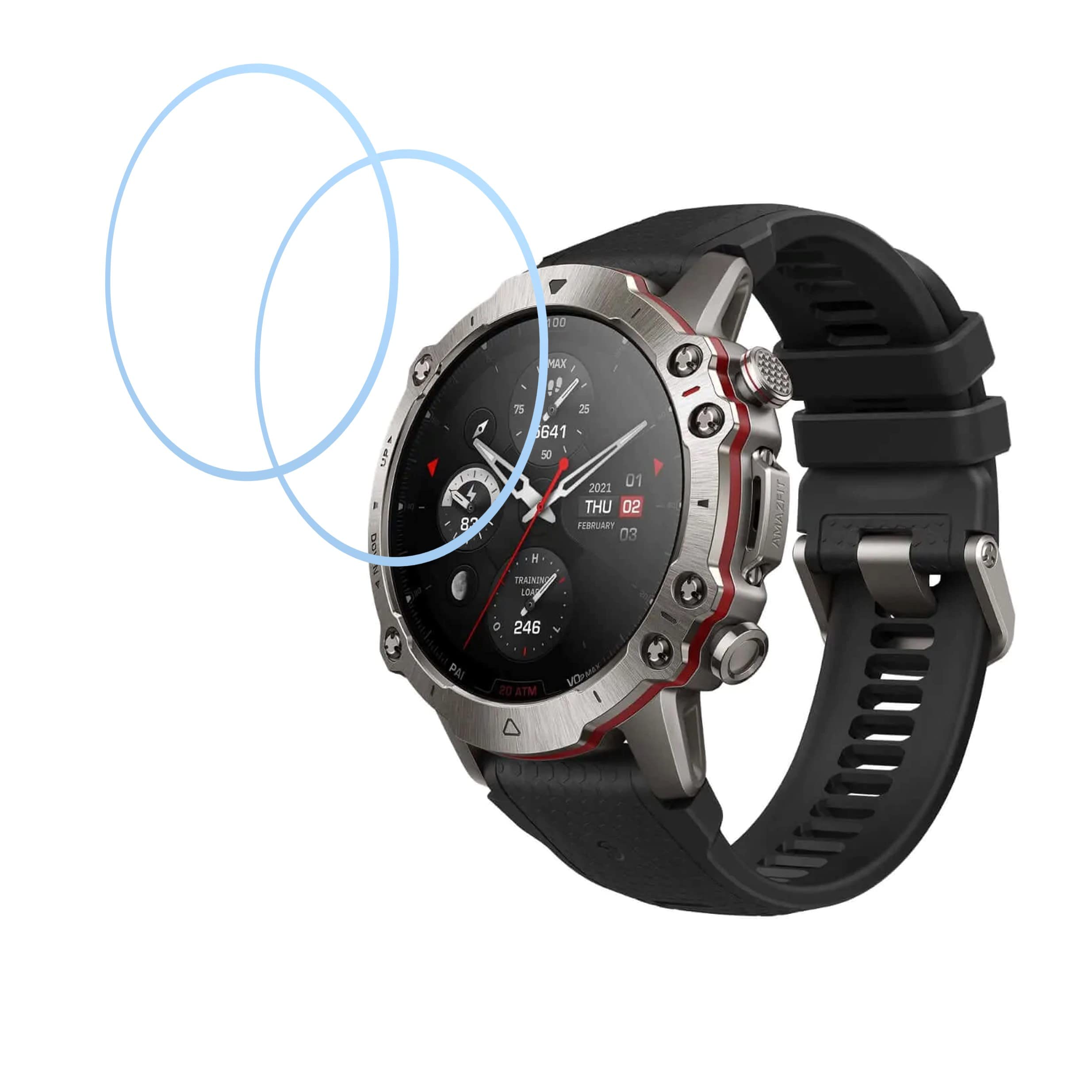 DVTECH� (Pack of 02 Flexible Unbreakable Scratch resistance Smartwatch Screen protector for Amazfit Falcon (Not a Tempered glass)