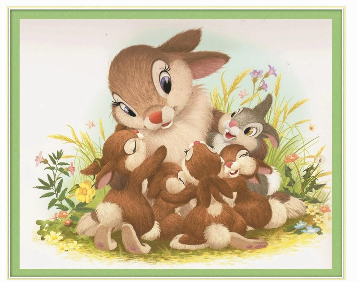 Amazon | Amiiba クロスステッチ刺繍キット図案印刷済み 11ct ウサギ