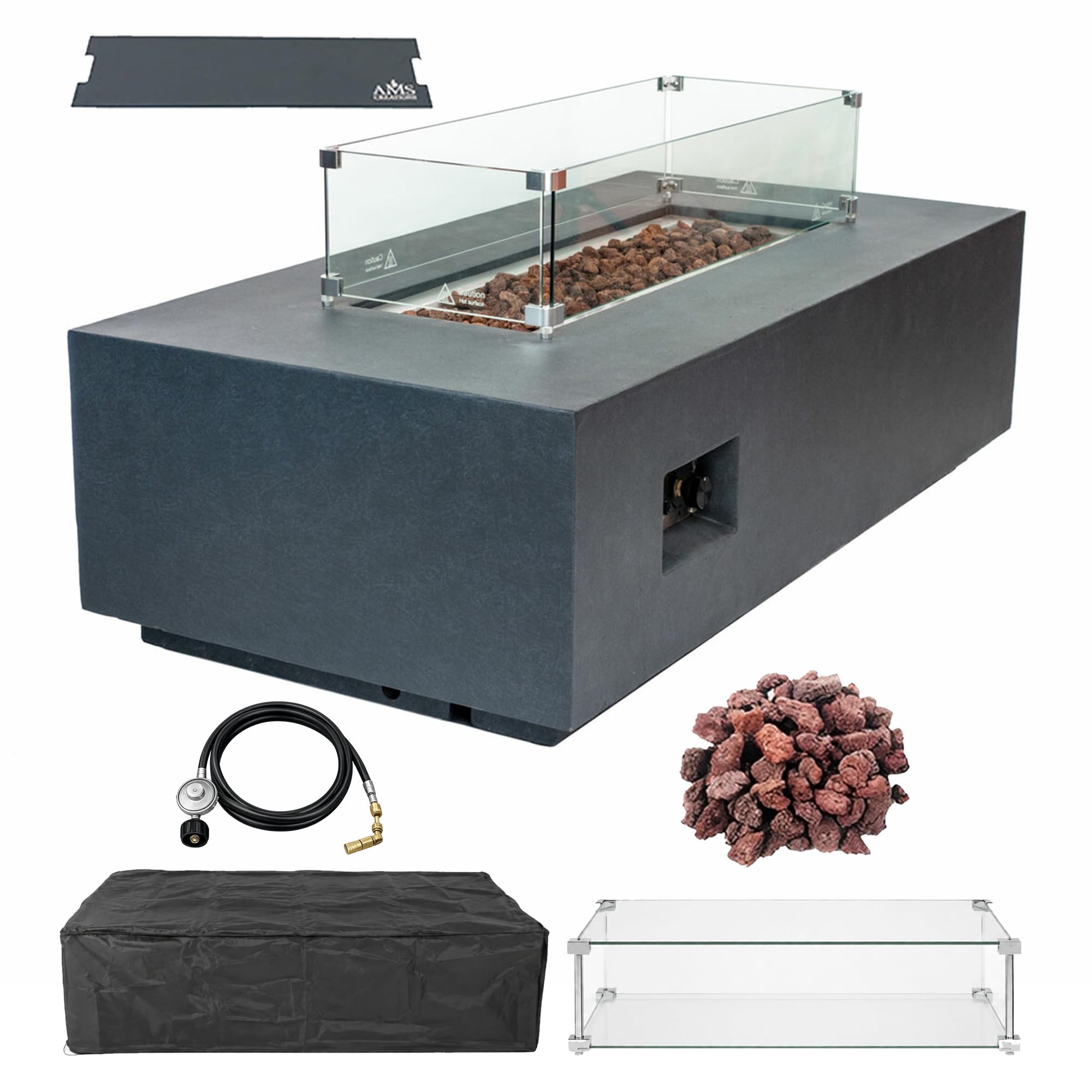 AMS Creations Chelsea 55 inch Fire Pit Table