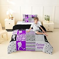 Vista 78 de Erosebridal Juego de ropa de cama personalizado con diseño de carrera de barril, colcha occidental a cuadros, juego de edredón con estrellas