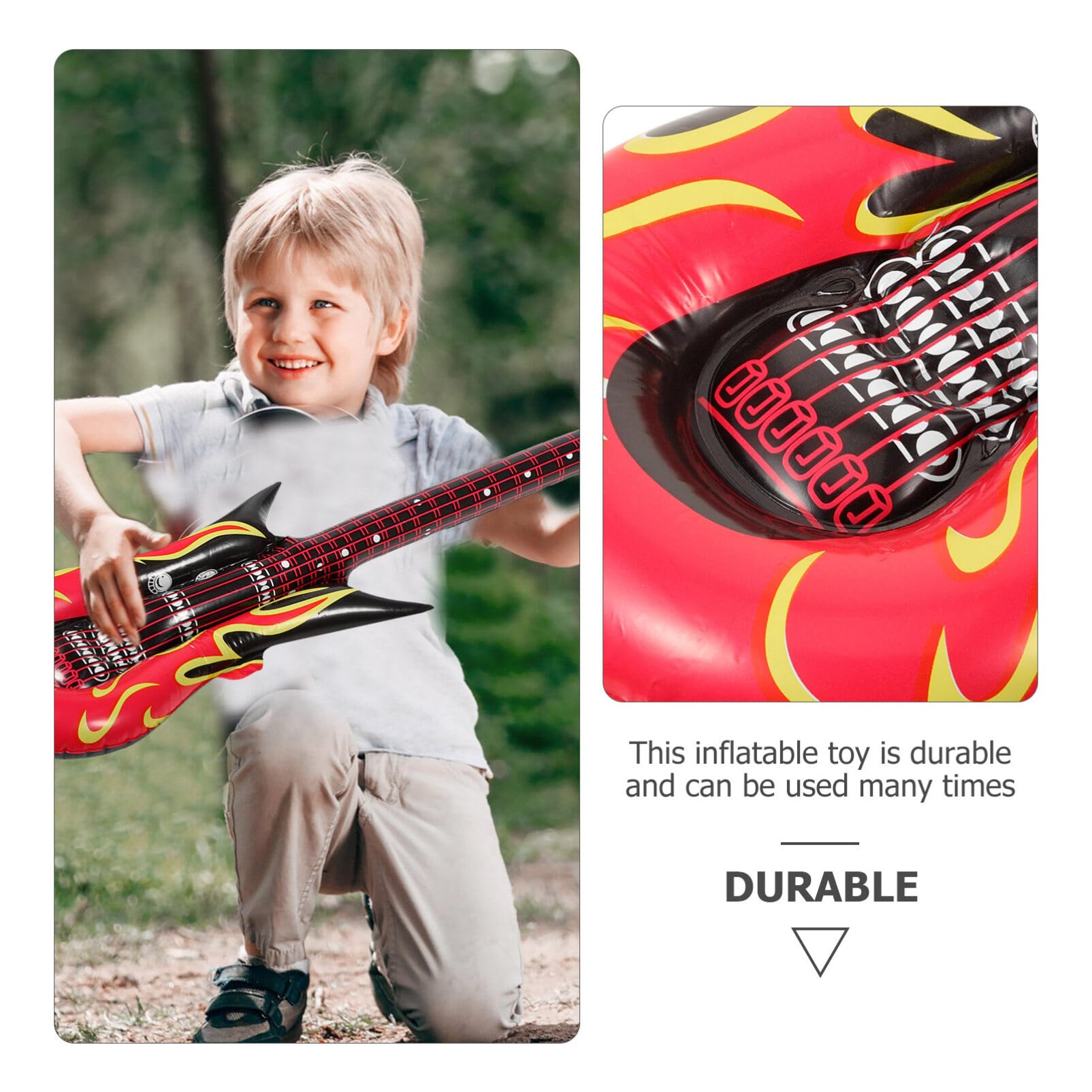 90s Party Decorations 4-Pack Inflatable Guitar Party Props - PVC Rock ...