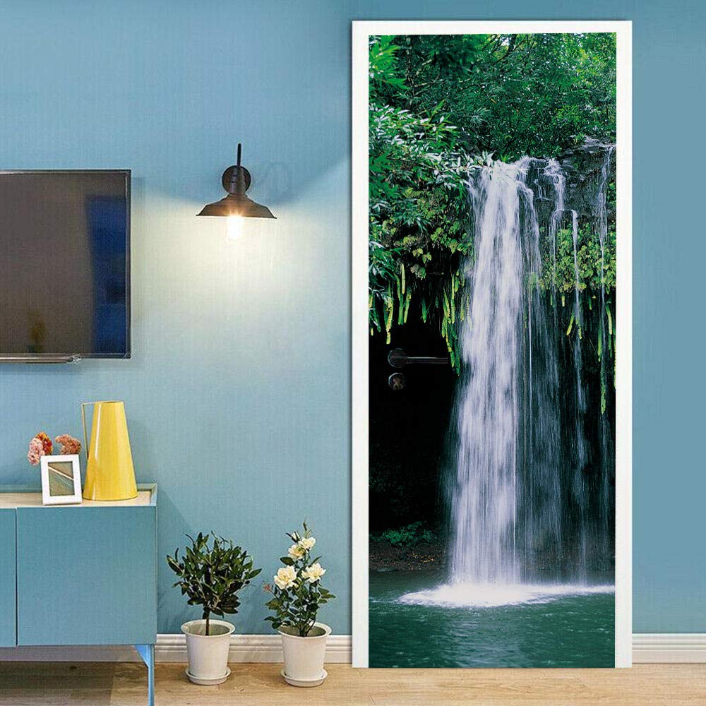 Sticker Porte 3D Papier Peint Porte Trompe L'Oeil 95 X 215 Cm Paysage De Rivière Cascade Poster De Porte Affiche De Porte Autocollant Amovible Auto-Adhésif Imperméable Pour Enfants Adulte Chambre Sal Sticker Porte 3D Papier Peint Porte Trompe L'Oeil 95 X 215 Cm Paysage De Rivière Cascade Poster De Porte Affiche De Porte Autocollant Amovible Auto-Adhésif Imperméable Pour Enfants Adulte Chambre Sal