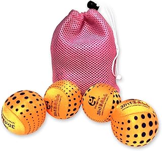 DSJUGGLING 4 Pieces Washable Juggling Balls for Beginners and Professionals Set of 4 100g Each - Soft Easy Juggle Balls, Multiple Practice Juggling Ball Kits for Kids & Adults (Orange)