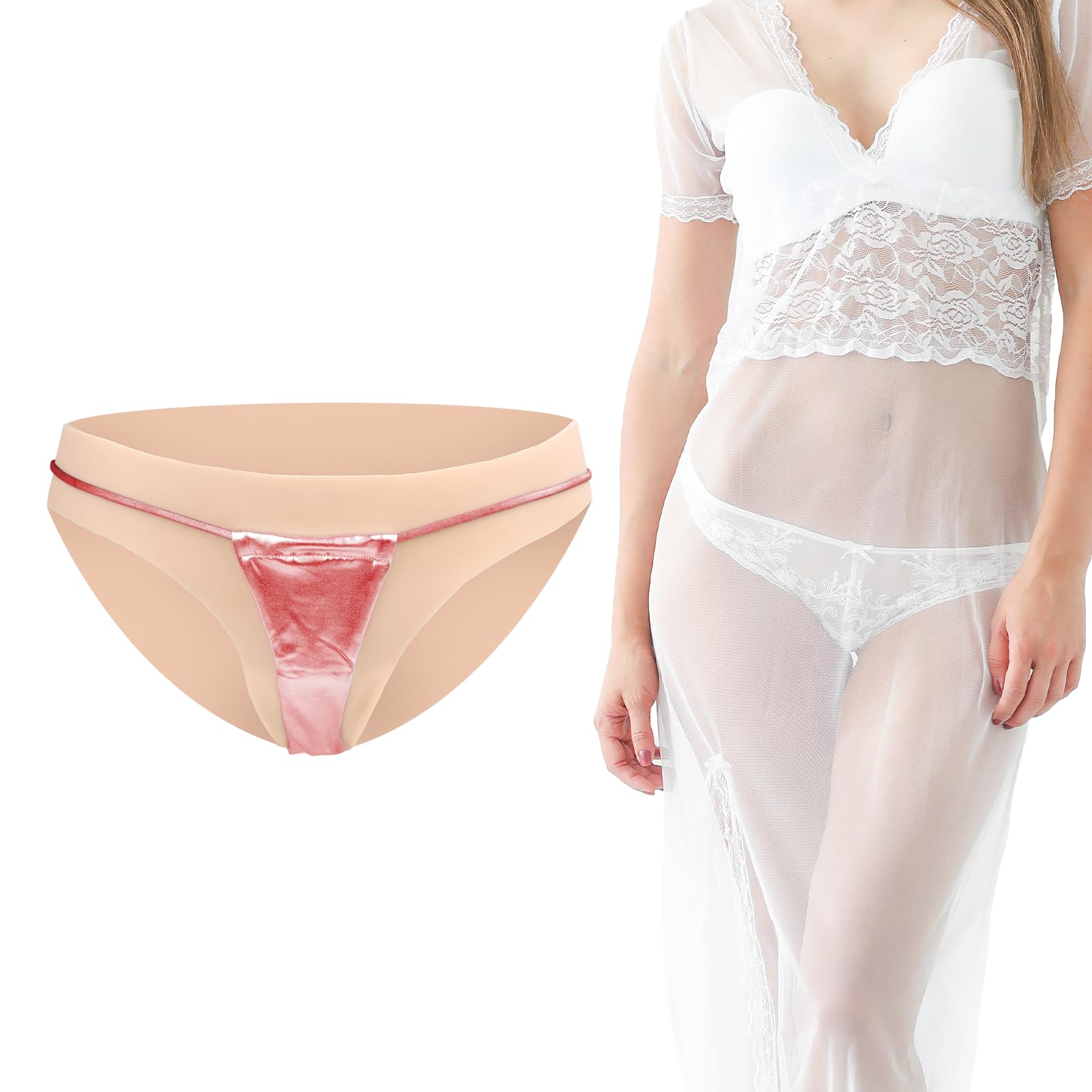 Minaky Silicone Hip Lift Butt Enhancer Gaff Panties With Catheter Inserts For Drag Queens, Transgender, Asian