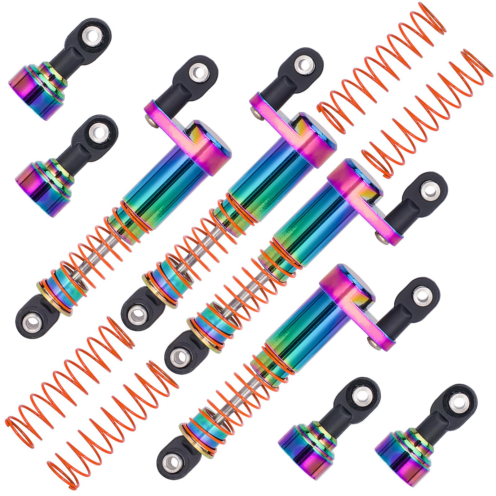 TOOMOD 1/10 RC Shock Oil Dampers kit with Offset Cap for 1/10 SCX10 TRX4 Capra Axial Tamiya LCG Cheater Rigs VS4-10 D90 90046 RC Crawler Car (85mm)