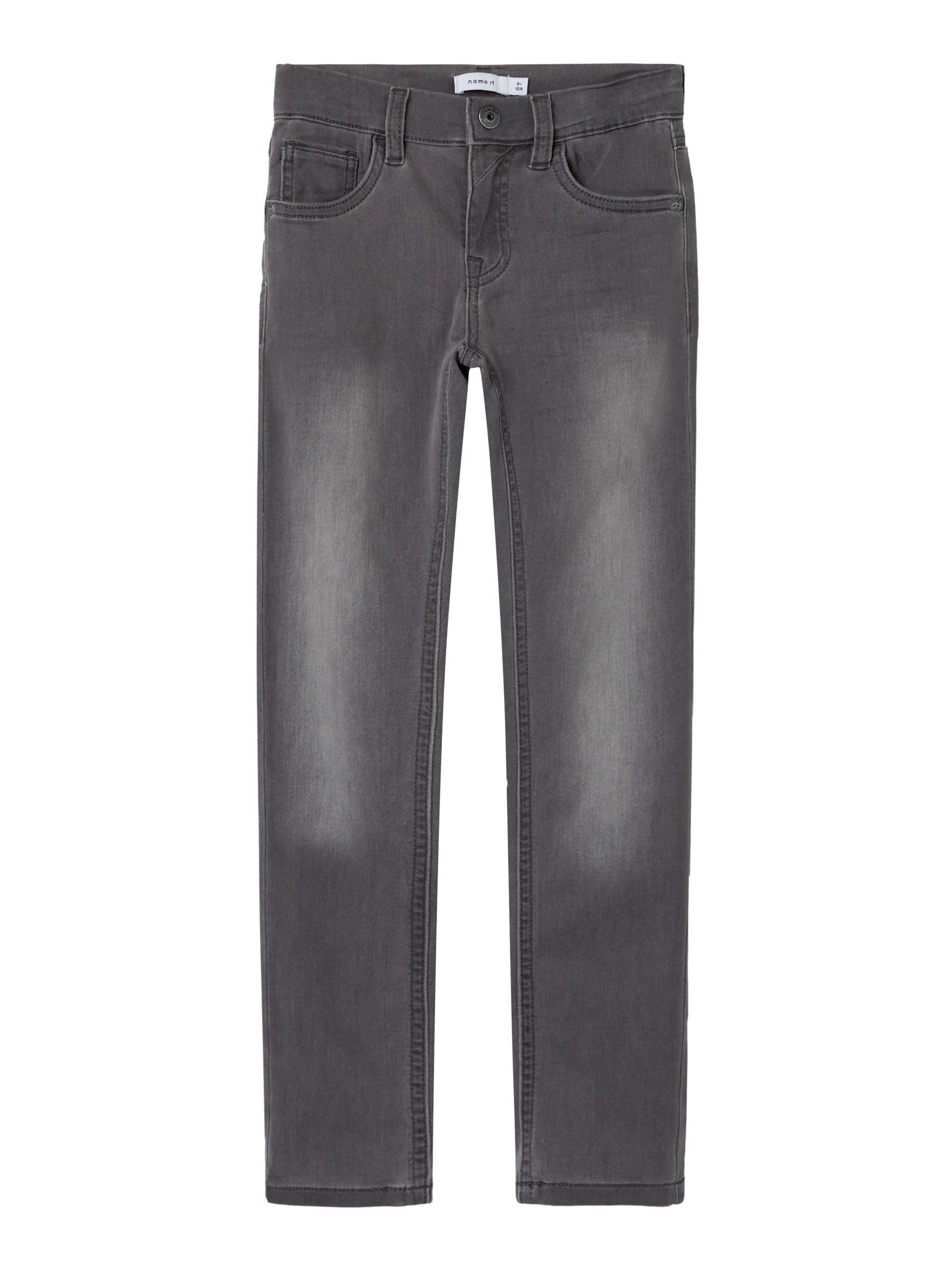 NAME IT Jungen Nkmtheo Xslim Swe Jeans 3113-th Noos Hose, Medium Grey Denim, 140 EU