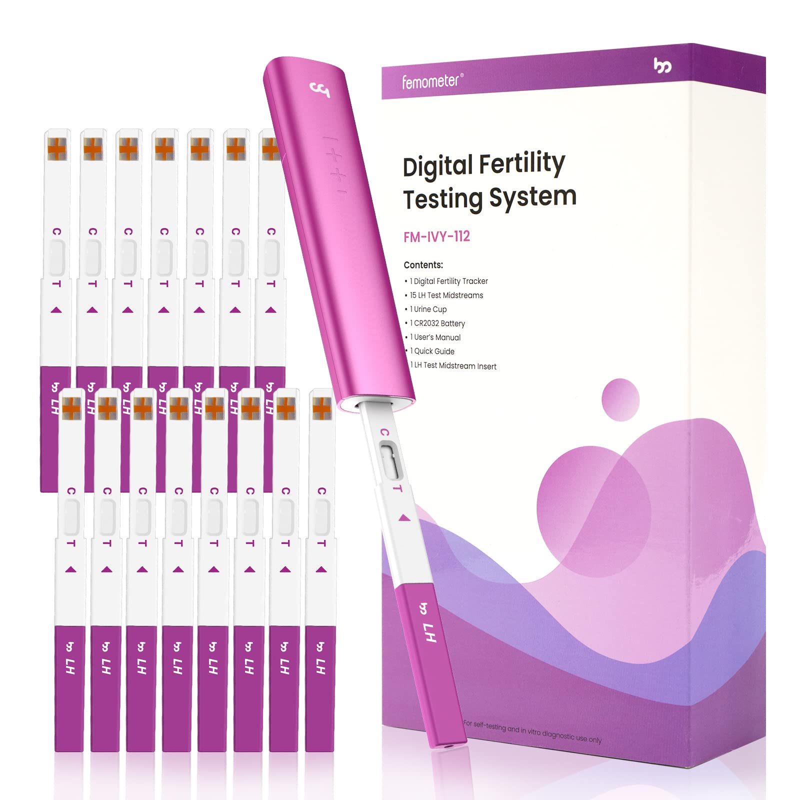 Femometer Digital Ovulation Predictor Kit Includes 15Count Ovulation