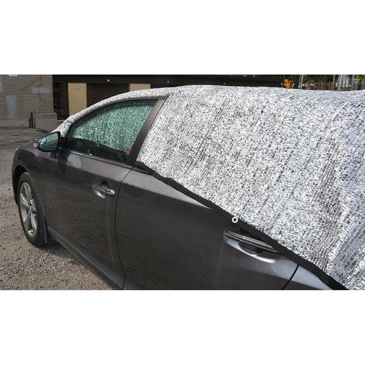 Schattennetz Auto Hund 3 m x 4 m Hitzeschutz Sonnenschutz Alunetz 90% UV Luftdurchlässiges Sonnennetz Hitzeschutz Haube Schattennetz für T5 T4 T6 Camping Zubehör Wohnwagen Wohnmobil