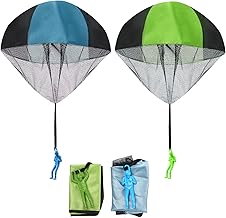 Fallschirm Spielzeug Kinder, Fallschirmspringer Hand werfen Fallschirm Outdoor Flugspielzeug Geschenk für Kinder, Wurf Parachute Spiele für Draußen