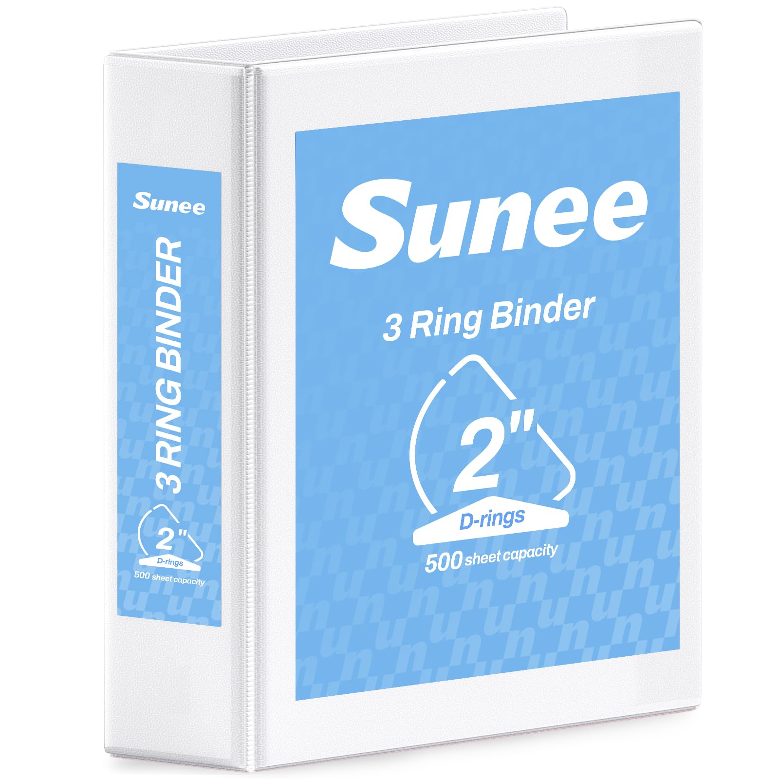 Photo 1 of SUNEE 3-Ring D-Ring Binder, 2 Inch, White, 1 Pack