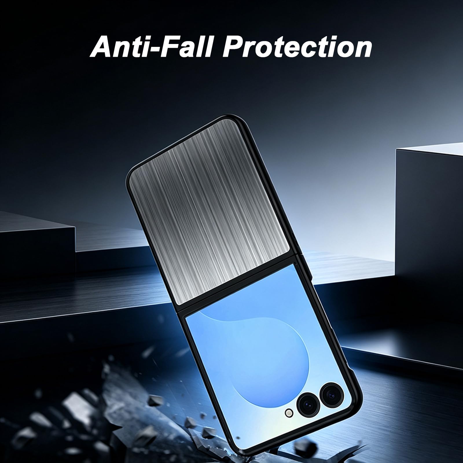Etui do Samsung Galaxy Z Flip 8, Lekki Luksus Metal Anti-Scratch