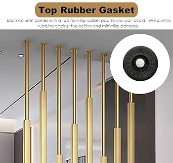 Amazon｜パーテーション ゴールドの床から天井までの壁柱