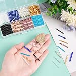 PH PandaHall 360-400pcs Bugle Beads 1 Inch Extra Long Glass Tube Beads 8 Colors Tube Spacer Bead for Bracelet Necklace Earring Jewelry Making DIY Crafts, 1mm Hole