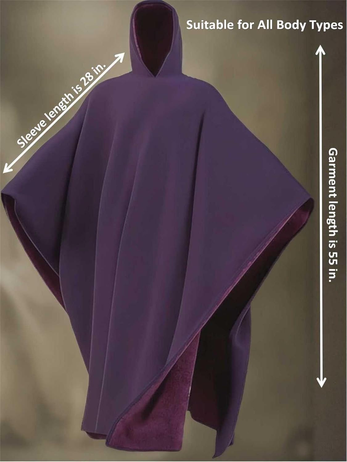 [xotoa] フーディークロークブランケット、バットウィングスリーブとイレギュラーヘムのユニセックスオーバーサイズプルオーバー