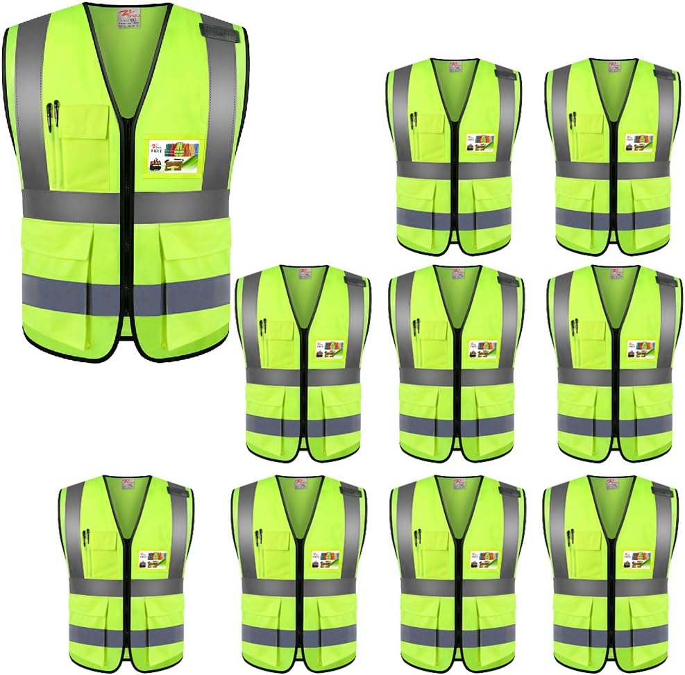 10pcs-amarillo neón-2xl