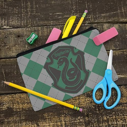 Miniatura 2 de Harry Potter Slytherin Plaid Sigil - Estuche organizador de lápices con cremallera