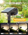 Solar Lights Outdoor Lighting IP65 Waterproof, 63LED Soalr Spotlights, 6 Pack Solar Powered Lights for Outside, Outdoor, Yard, Landscape Lights-Warm White