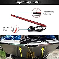 Vista 5 de Botepon Luces de navegación – Luces de proa LED, verde y rojo, pesca nocturna, cubierta, IP67 impermeable para pontón, bote auxiliar, kayak, barco