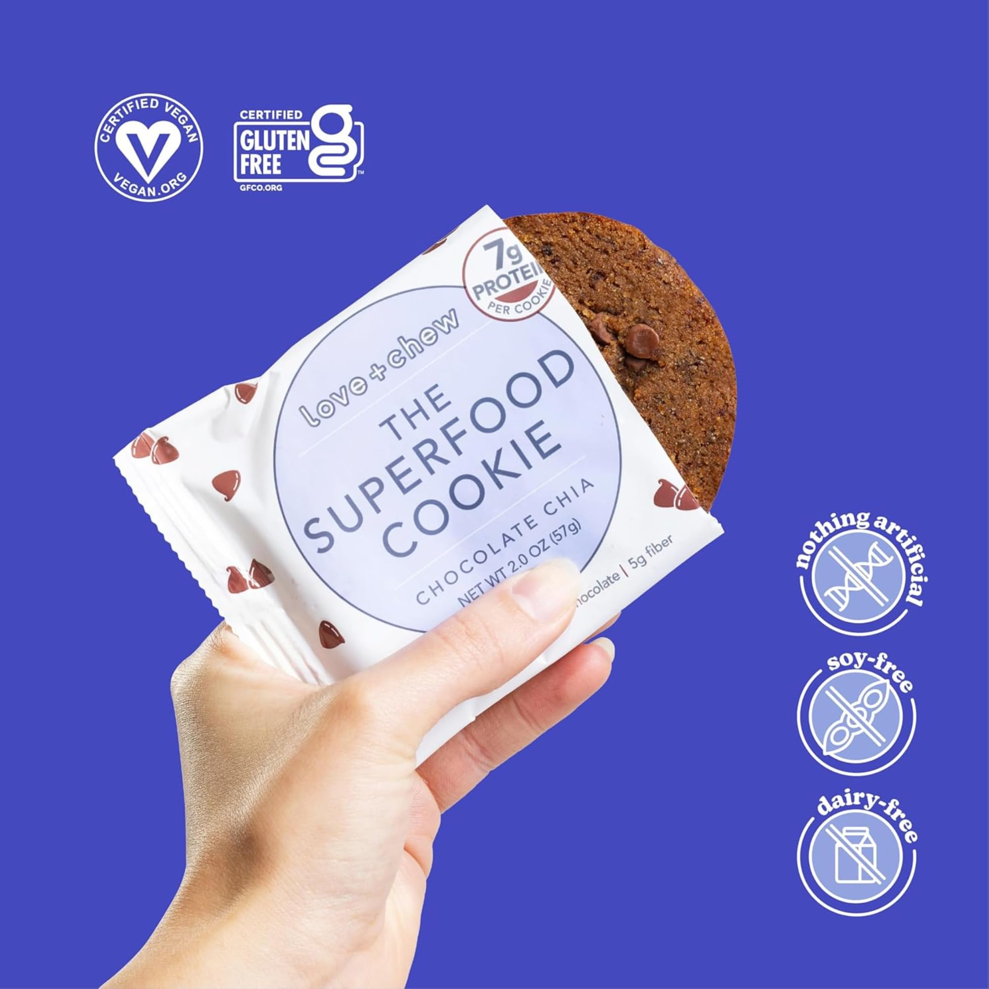 Love and Chew Superfood Chocolate Chia Cookie, 2 OZ | Grocery